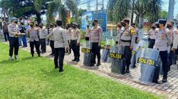 Cek Kesiapan Pasukan Dalmas, Ini yang Dilakukan Wakapolres Bitung