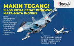 Infografis Makin Tegang! SU-30 Rusia Cegat Pesawat Mata-Mata Inggris