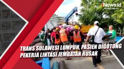 Jembatan Masamba-Palopo Retak, Pasien Digotong Pekerja Lintasi Jembatan