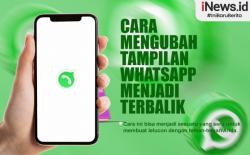 Infografis Cara Mengubah Tampilan Whatsapp Menjadi Terbalik