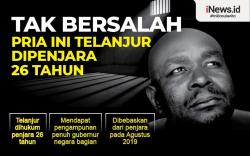 Infografis Pria AS Telanjur Dipenjara 26 Tahun, Ternyata Bukan Dia Pembunuhnya