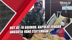 HUT ke-76 Brimob, Kapolri Jenguk Anggota yang Tertembak saat Bertugas