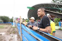 Taufan Pawe Dampingi CEO PSM Tinjau Lapangan Andi Makassau