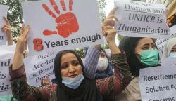 Pencari Suaka Asal Afghanistan Kembali Unjuk Rasa di Kantor UNHCR