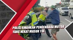 Polisi Amankan Pengendara Motor yang Nekat Masuk Tol Cikupa hingga Semanggi