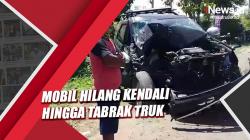 Pecah Ban, Mobil Hilang Kendali hingga Tabrak Truk di Jalur Banyuwangi-Surabaya