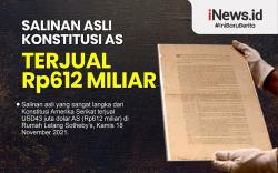 Infografis Salinan Asli Konstitusi AS Terjual Rp612 Miliar
