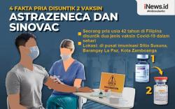 Infografis Fakta-Fakta Pria Disuntik Vaksin AstraZeneca dan Sinovac dalam Jeda 2 Menit