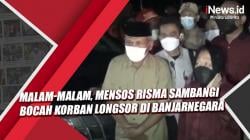 Video Mensos Risma Sambangi Bocah Korban Longsor di Banjarnegara