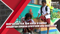 Video Mirip Adegan Film, Adik Kakak di Baubau Bergantian Gunakan Sepatu Demi Bisa Bersekolah