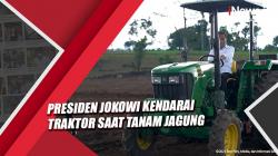 Video Presiden Jokowi Kendarai Traktor saat Tanam Jagung di Jeneponto