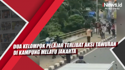 Video Dua Kelompok Pelajar Terlibat Aksi Tawuran di Kampung Melayu Jakarta