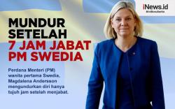 Infografis PM Wanita Pertama Swedia Mundur padahal Baru 7 Jam Menjabat