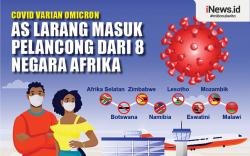 Infografis AS Larang Masuk Pelancong dari 8 Negara gara-gara Covid Varian Omicron