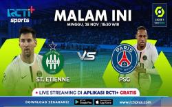 Catat! Link Live Streaming Saint-Etienne Vs Paris Saint-Germain di RCTI+