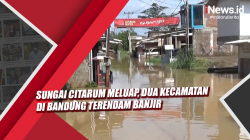 Video Sungai Citarum Meluap, Dua Kecamatan di Bandung Terendam Banjir