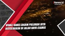 Video Viral Uang Logam Puluhan Juta Berserakan di Jalan Raya Ciamis