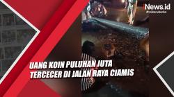 Heboh, Uang Koin Puluhan Juta Tercecer di Jalan Raya Ciamis