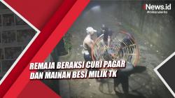 Video 5 Remaja Curi Pagar dan Mainan Besi Milik TK di Palembang<