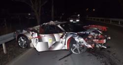 Prototipe Ferrari SF90 Stradale Hancur Tabrak Pembatas Jalan saat Diuji Jalan