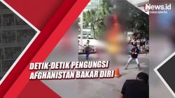 Detik-Detik Pengungsi Afghanistan Bakar Diri di Medan
