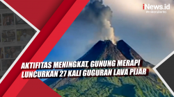 Video Aktifitas Meningkat, Gunung Merapi Luncurkan 27 Kali Guguran Lava Pijar