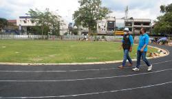 Ridwan Kamil-Bima Arya Cek Pembangunan Alun-Alun Kota Bogor