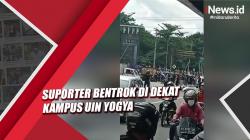 Suporter Bentrok di Dekat Kampus UIN Yogya, 2 Motor Rusak dan Beberapa Orang Terluka
