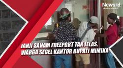 Janji Saham Freeport Tak Jelas, Warga 3 Desa Segel Kantor Bupati Mimika