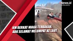 Detik-Detik KM Berkat Niaga Terbakar di Bangka Barat, ABK Selamat Melompat ke Laut