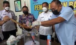 Sabu Milik Bandar Kampung Narkoba Puntun Dimusnahkan Pakai Cairan Pembersih Lantai<