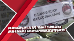 Video 61 Kg Sabu Senilai Rp91 Miliar Diamankan dari 4 Bandar Narkoba Penabrak Iptu Lukas