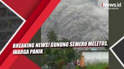Video Breaking News! Gunung Semeru Meletus, Warga Panik<