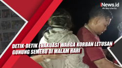 Detik-Detik Evakuasi Warga Korban Letusan Gunung Semeru di Malam Hari