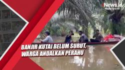 Banjir Kutai Belum Surut, Warga Andalkan Perahu untuk Beraktivitas
