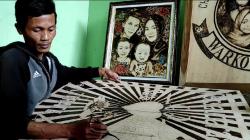 Seorang Pria di Wonogiri Melukis Memakai Solder, Hasilnya Menakjubkan 