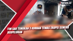 Video Tim SAR Temukan 3 Korban Tewas Erupsi Semeru Berpelukan