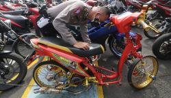 Ratusan Sepeda Motor dengan Knalpot Bising Diamankan Polres Kediri Kota
