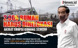 Infografis Jokowi Minta 2.000 Rumah Terdampak Letusan Gunung Semeru Direlokasi