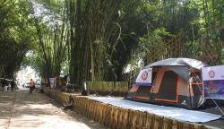 Kawasan Wisata Hutan Bambu Lumajang Jadi Posko Relawan Bencana Gunung Semeru