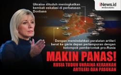Infografis Rusia Tuduh Ukraina Kerahkan Pasukan dan Artileri di Perbatasan