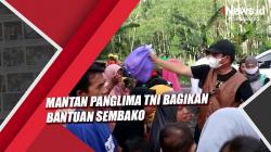Mantan Panglima TNI Bagikan Bantuan Sembako bagi Warga Terdampak Erupsi Gunung Semeru