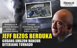 Infografis Jeff Bezos Berduka, Gudang Amazon Hancur Diterjang Tornado