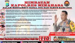 Kapolres Minahasa Keluarkan 7 Imbauan Jelang Natal dan Tahun Baru, Larang Konvoi hingga Miras