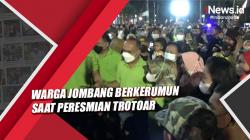 Warga Jombang Berkerumun saat Peresmian Trotoar, Begini Tanggapan Bupati