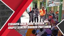 Cerianya Anak-Anak Korban Erupsi Semeru Dihibur Pantomim