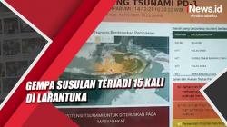 Video Gempa Susulan Terjadi 15 Kali di Larantuka