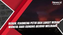 Video Viral Fenomena Petir dan Langit Merah Muncul dari Gunung Arjuno Welirang