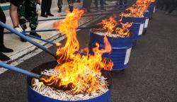 8 Juta Batang Rokok Ilegal Dimusnahkan