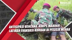 Video Antisipasi Bencana, Korps Marinir Latihan Evakuasi Korban di Pesisir Merak